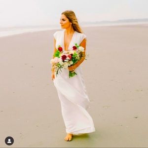 J Crew cream linen dress size 0